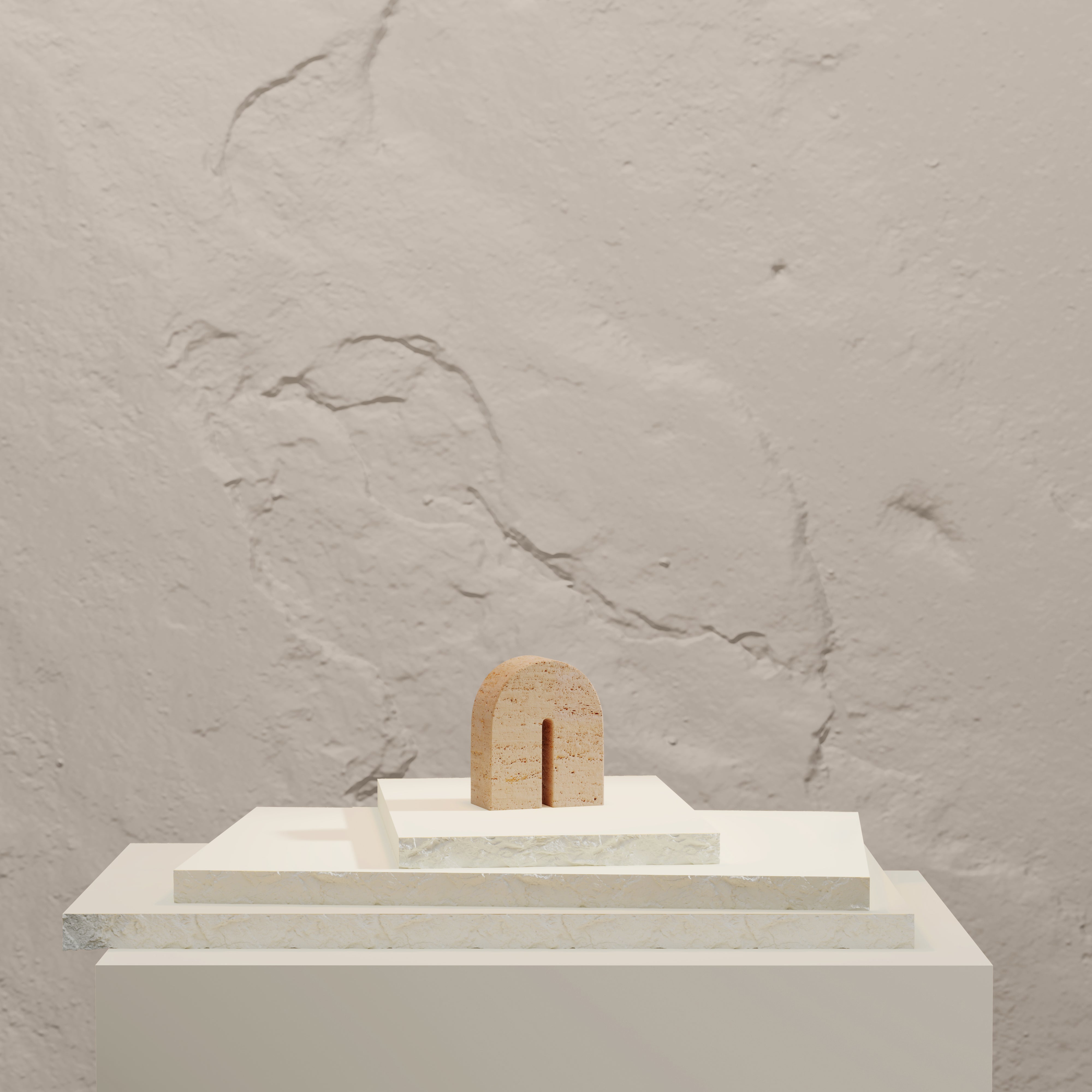 TRAVERTINE ARCH DECOR ACCENT