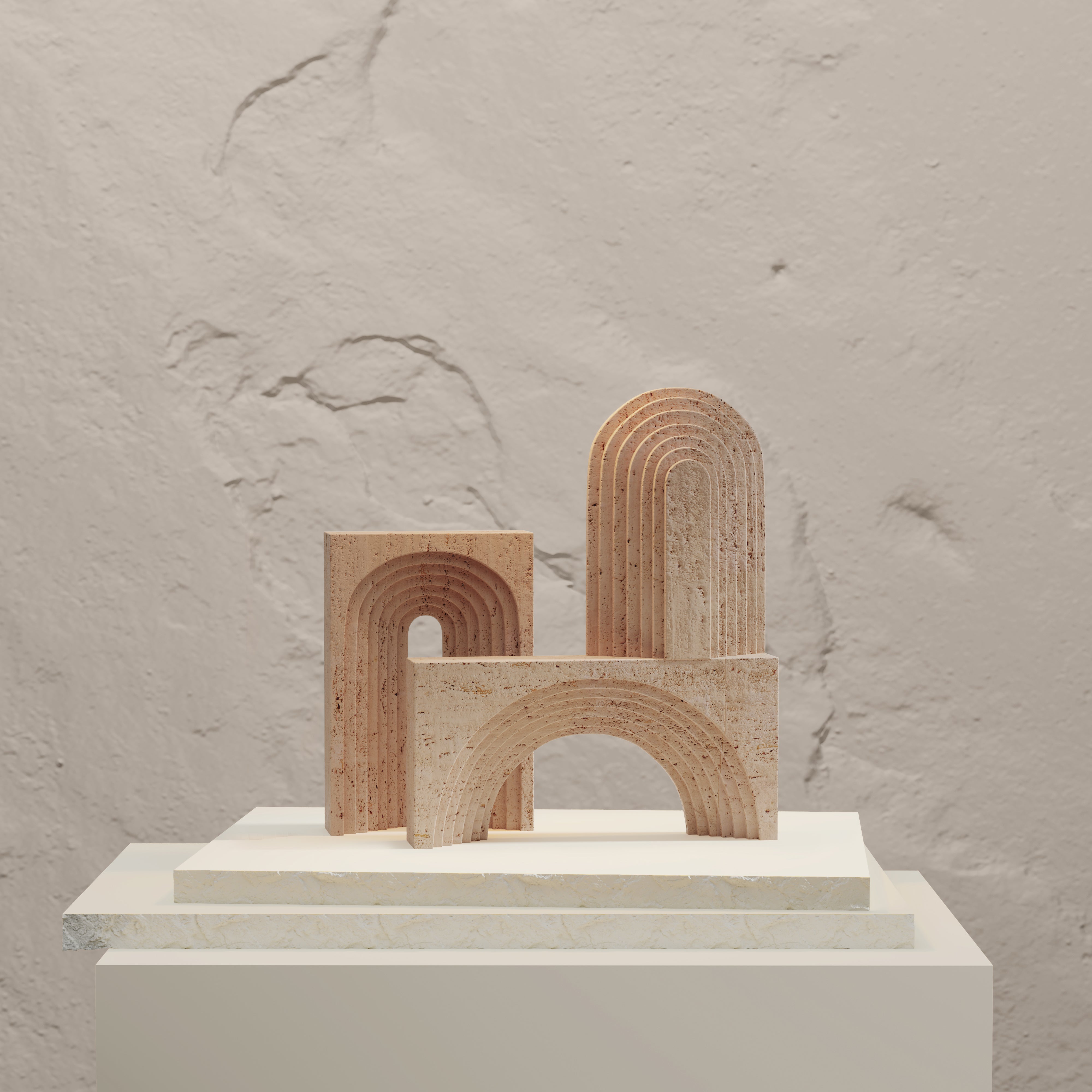 TRAVERTINE ARCHWAY STYLE DECOR ACCENTS