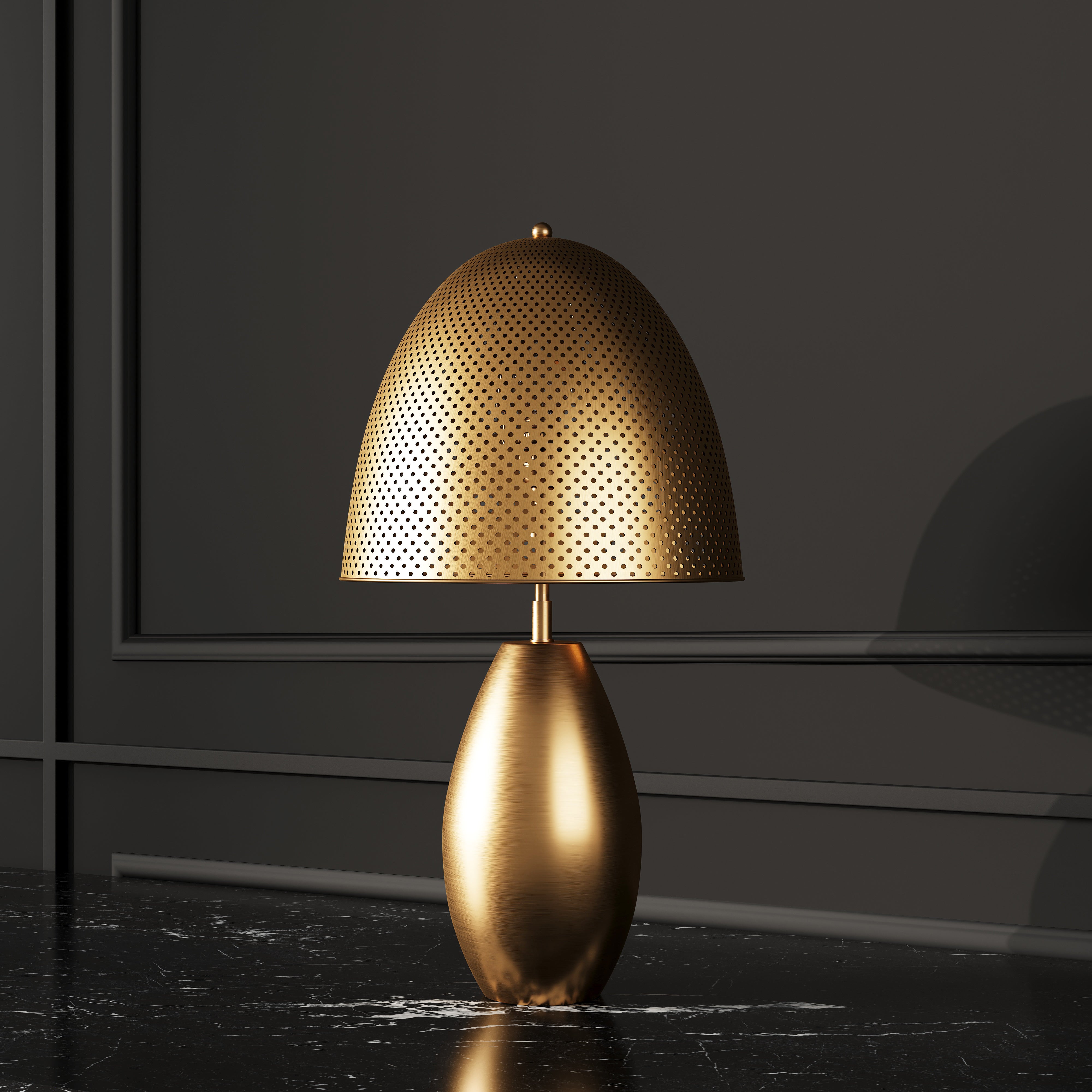 NEYAH GOLD PERFORATED LAMP - PREORDER