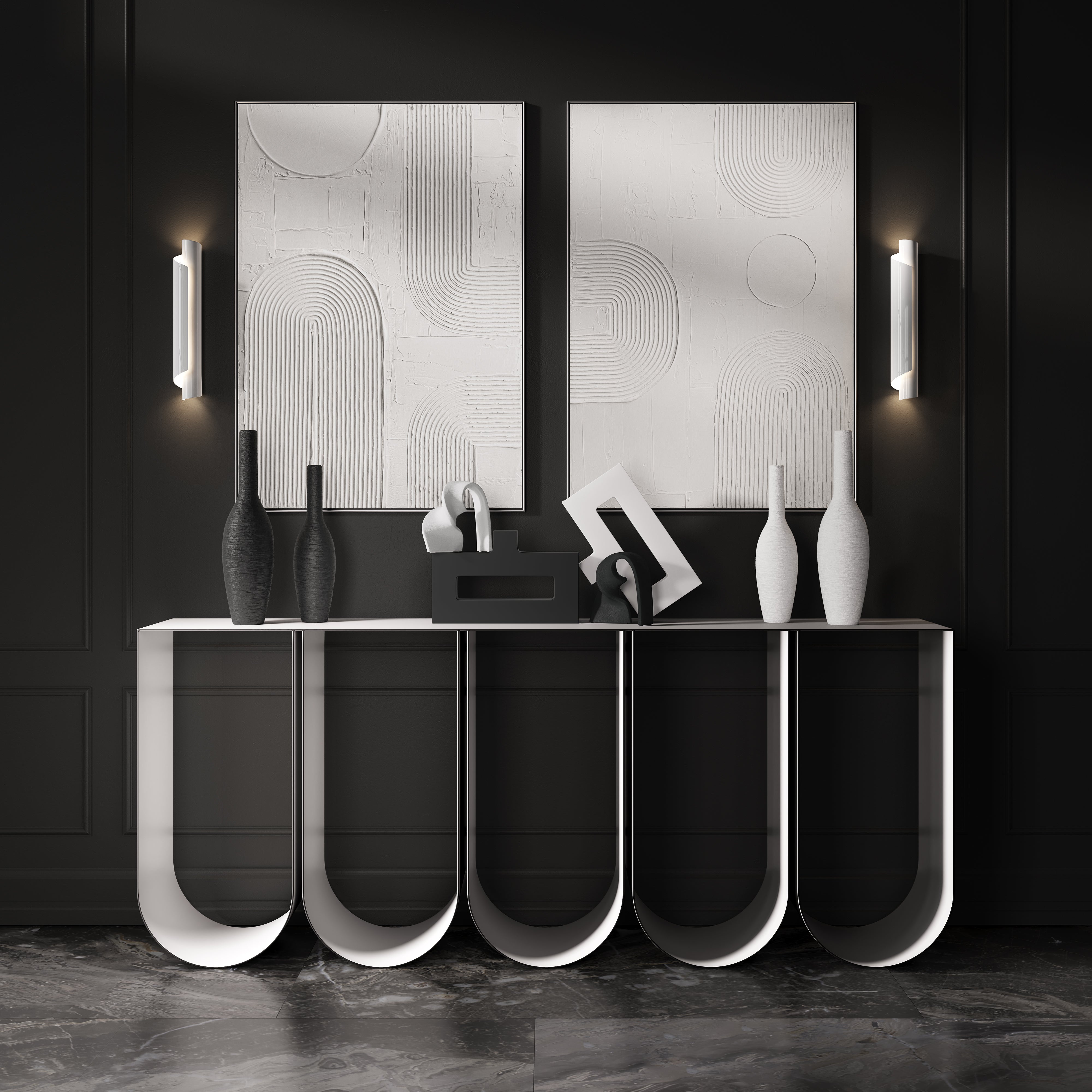 CLASSIC STYLE VASE - OFF BLACK/GRAY