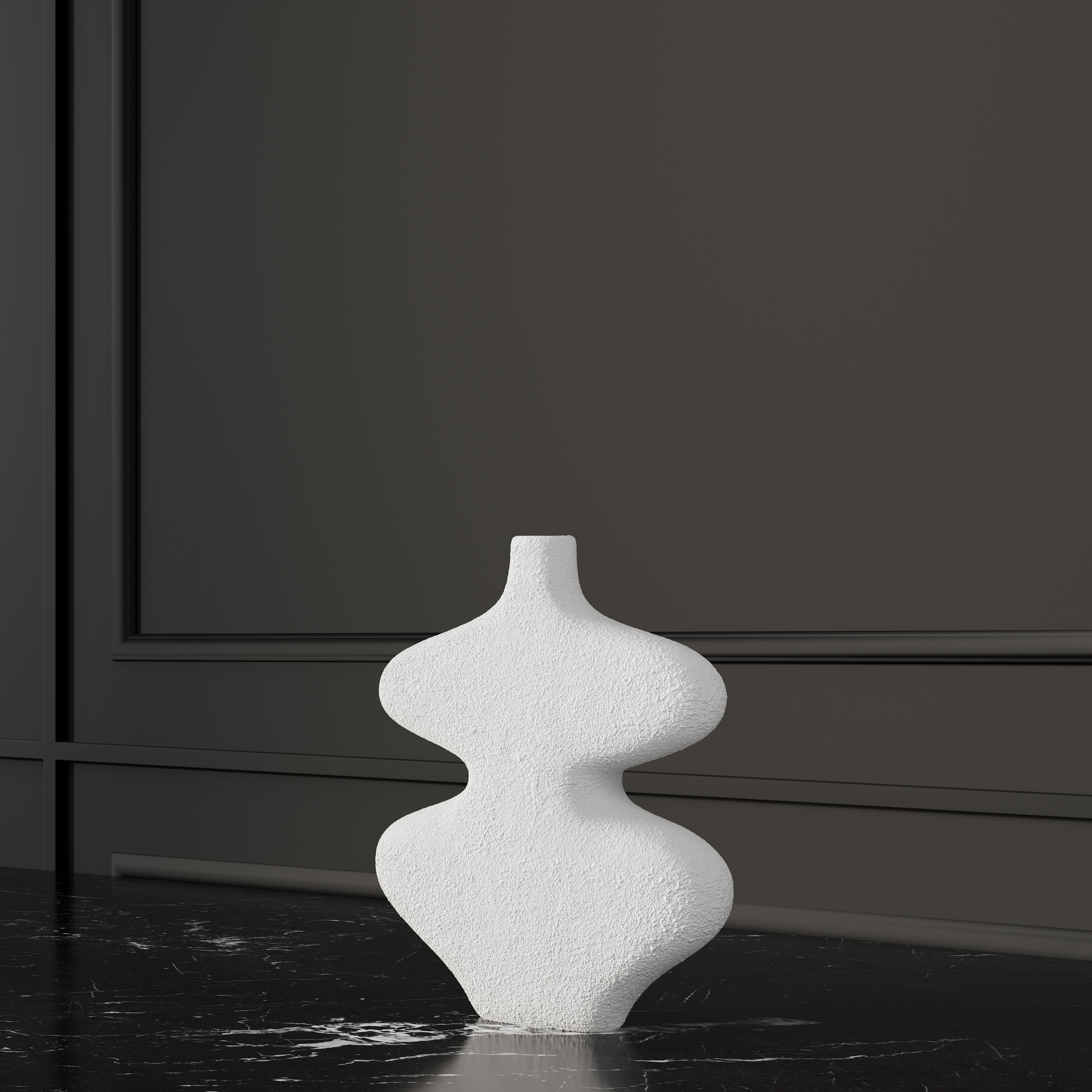 HOURGLASS VASE - WHITE