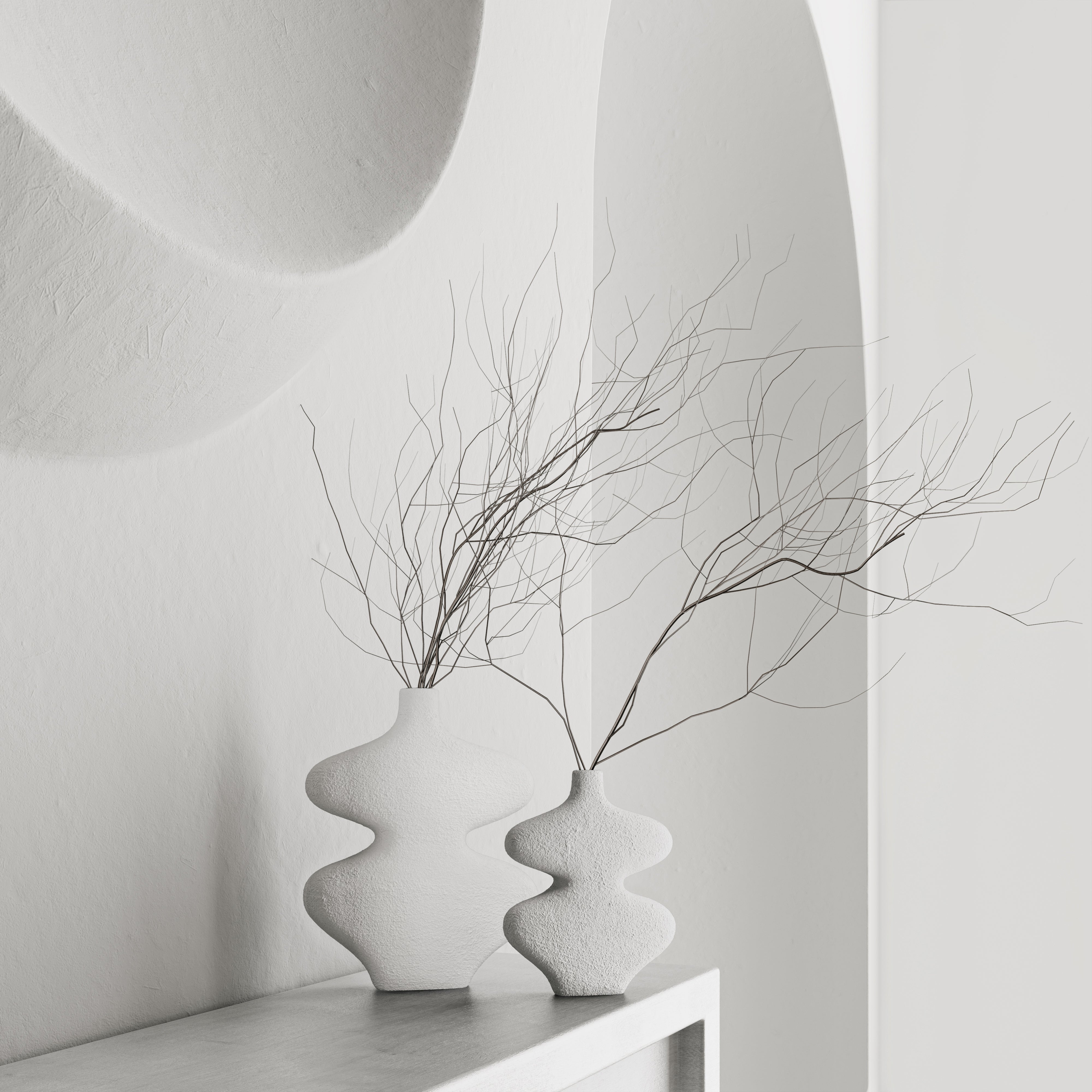 HOURGLASS VASE - WHITE