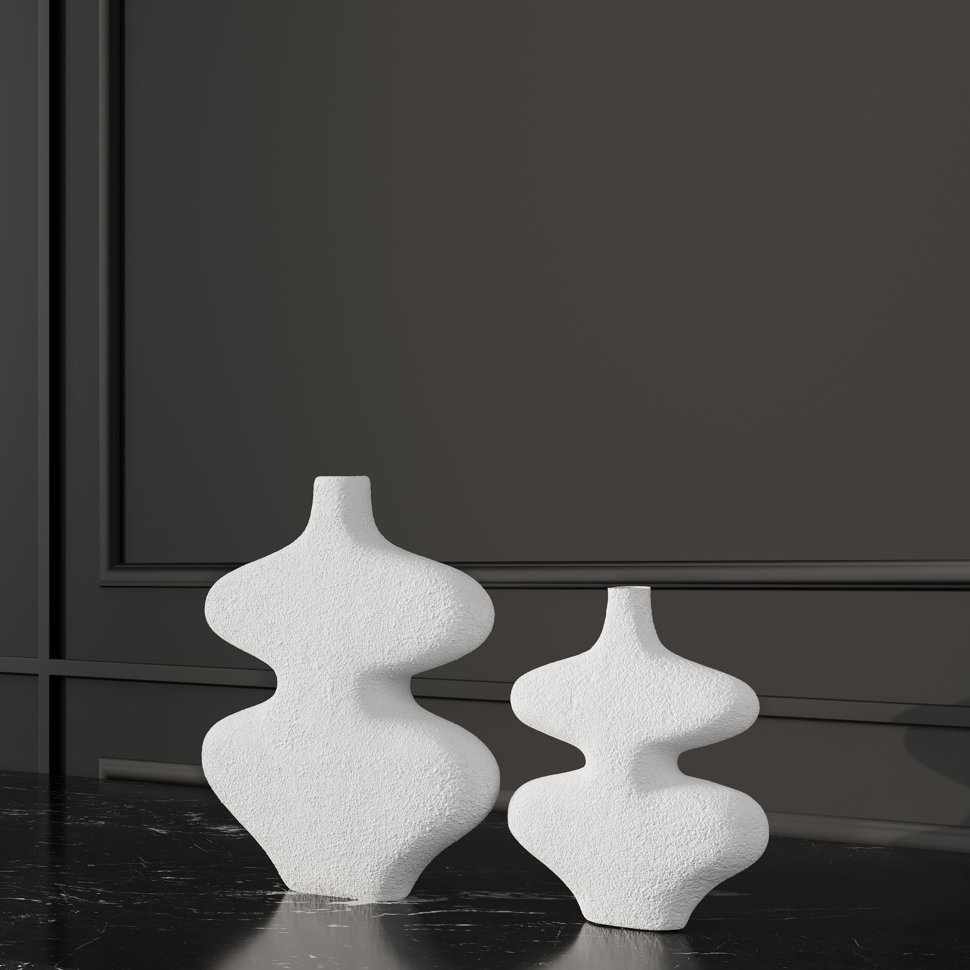 HOURGLASS VASE - WHITE