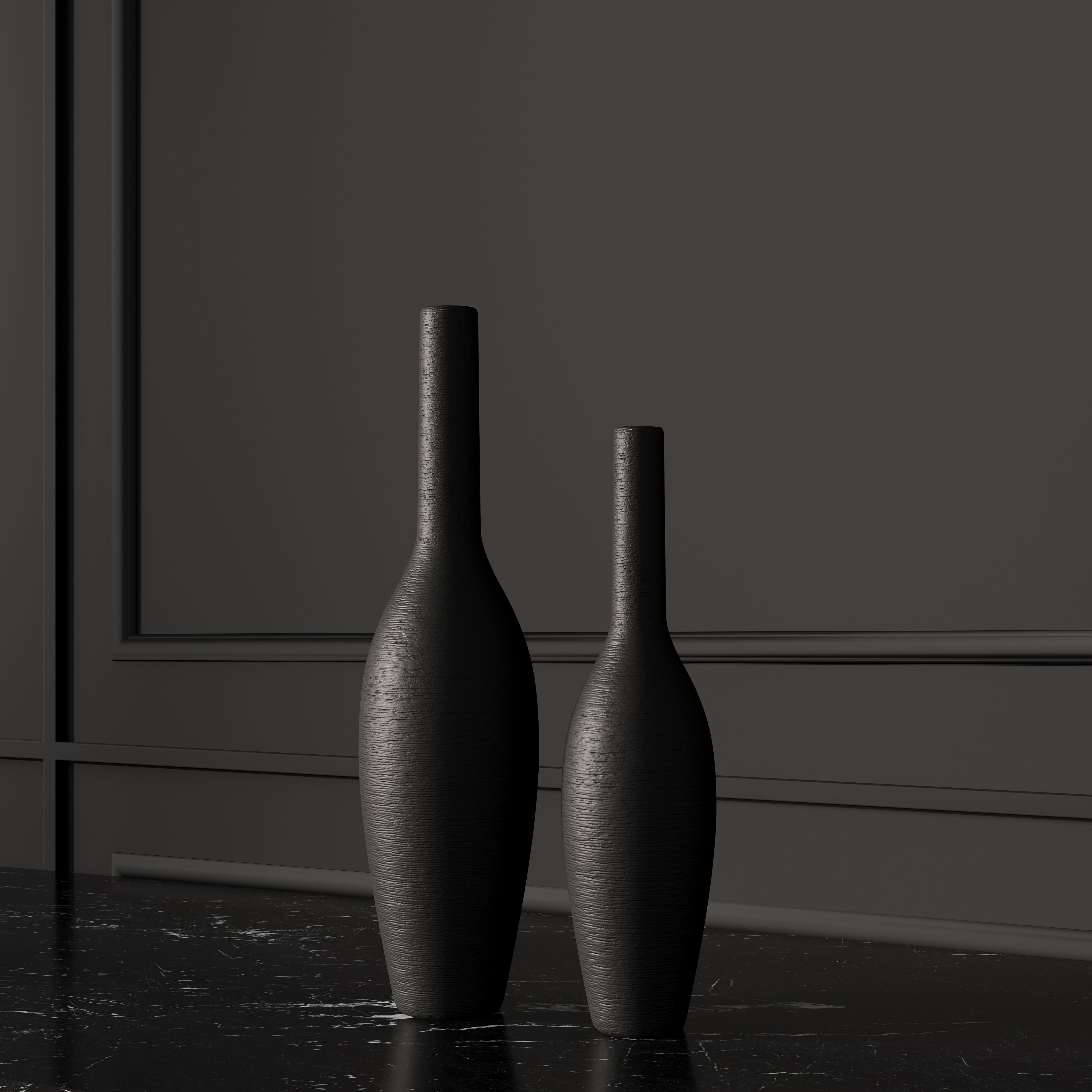 CLASSIC STYLE VASE - OFF BLACK/GRAY