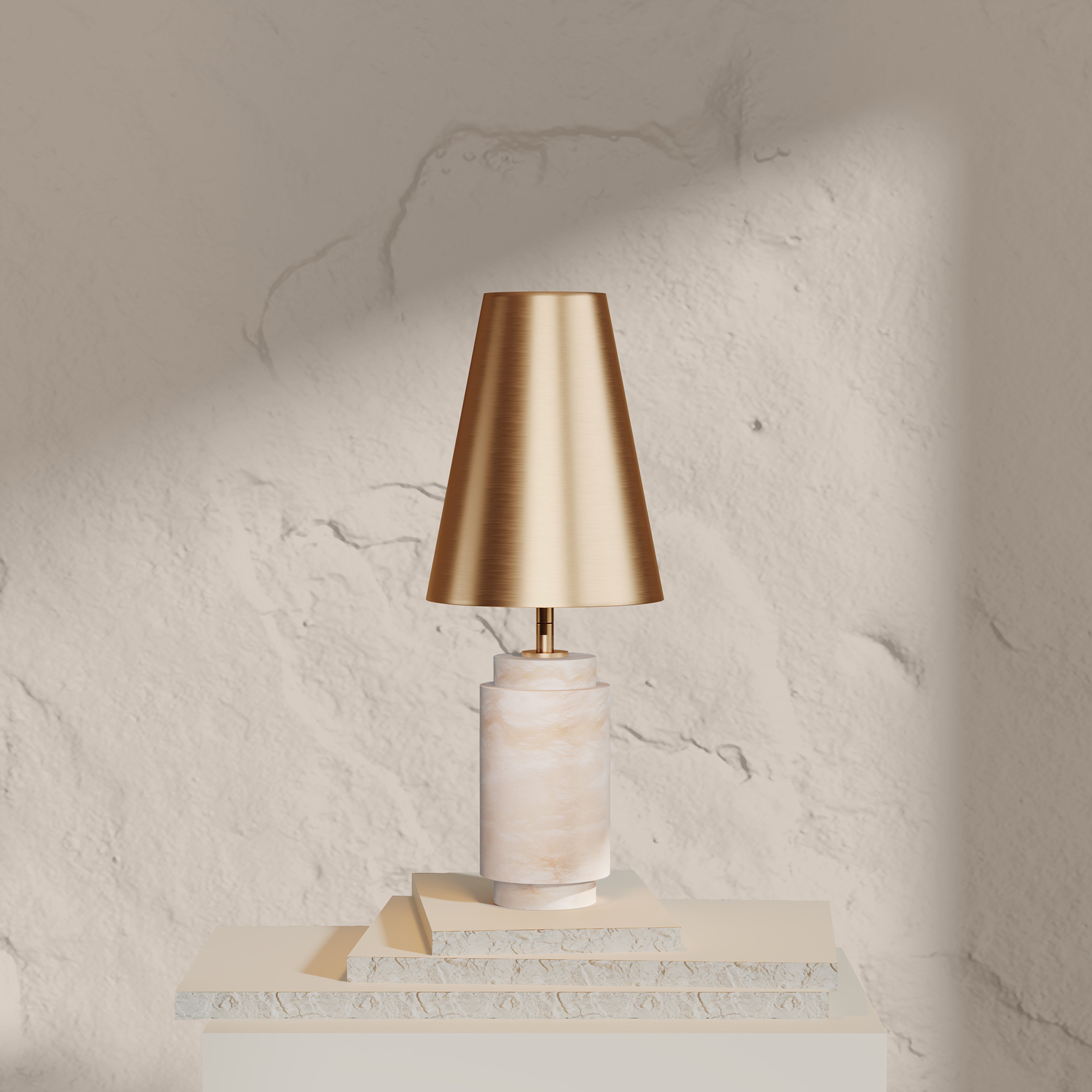 ALABASTER BASE GOLD LAMP - PREORDER