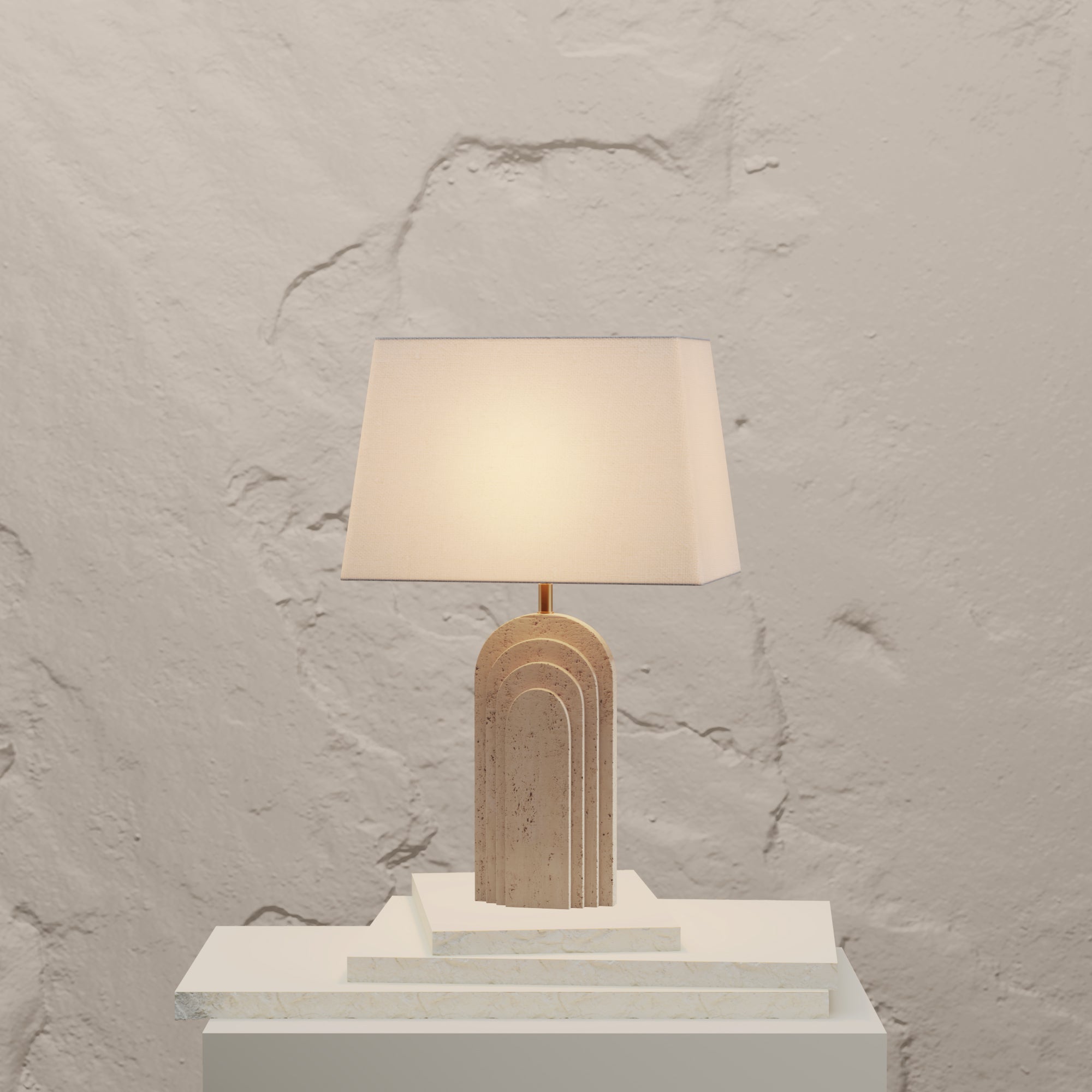TRAVERTINE ARCH LAMP - PREORDER